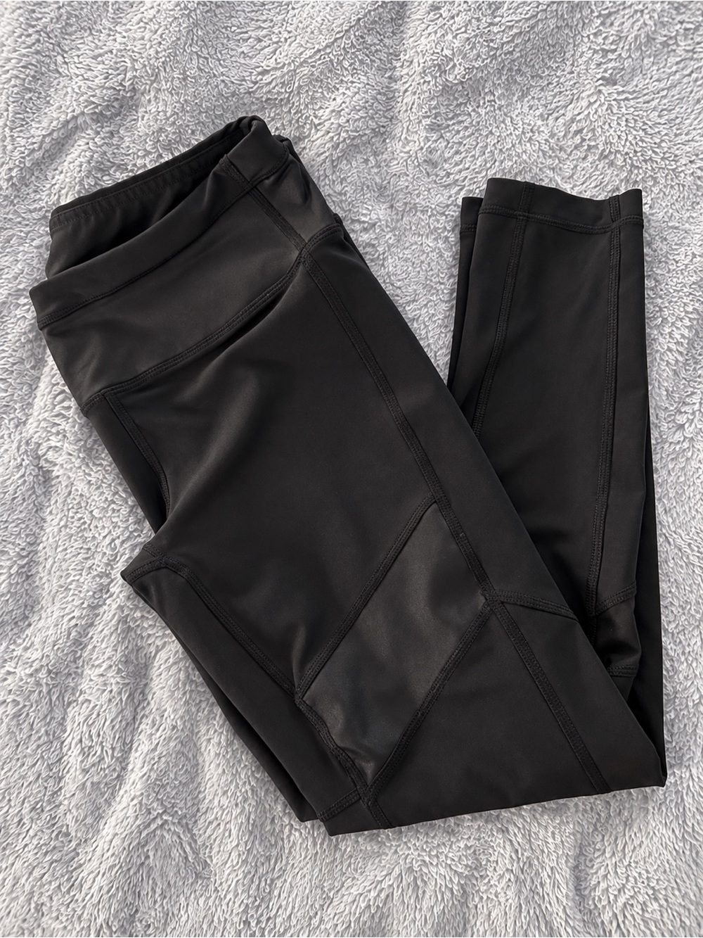 90 Degree By Reflex Black Athletic leggings with Smooth Paneling